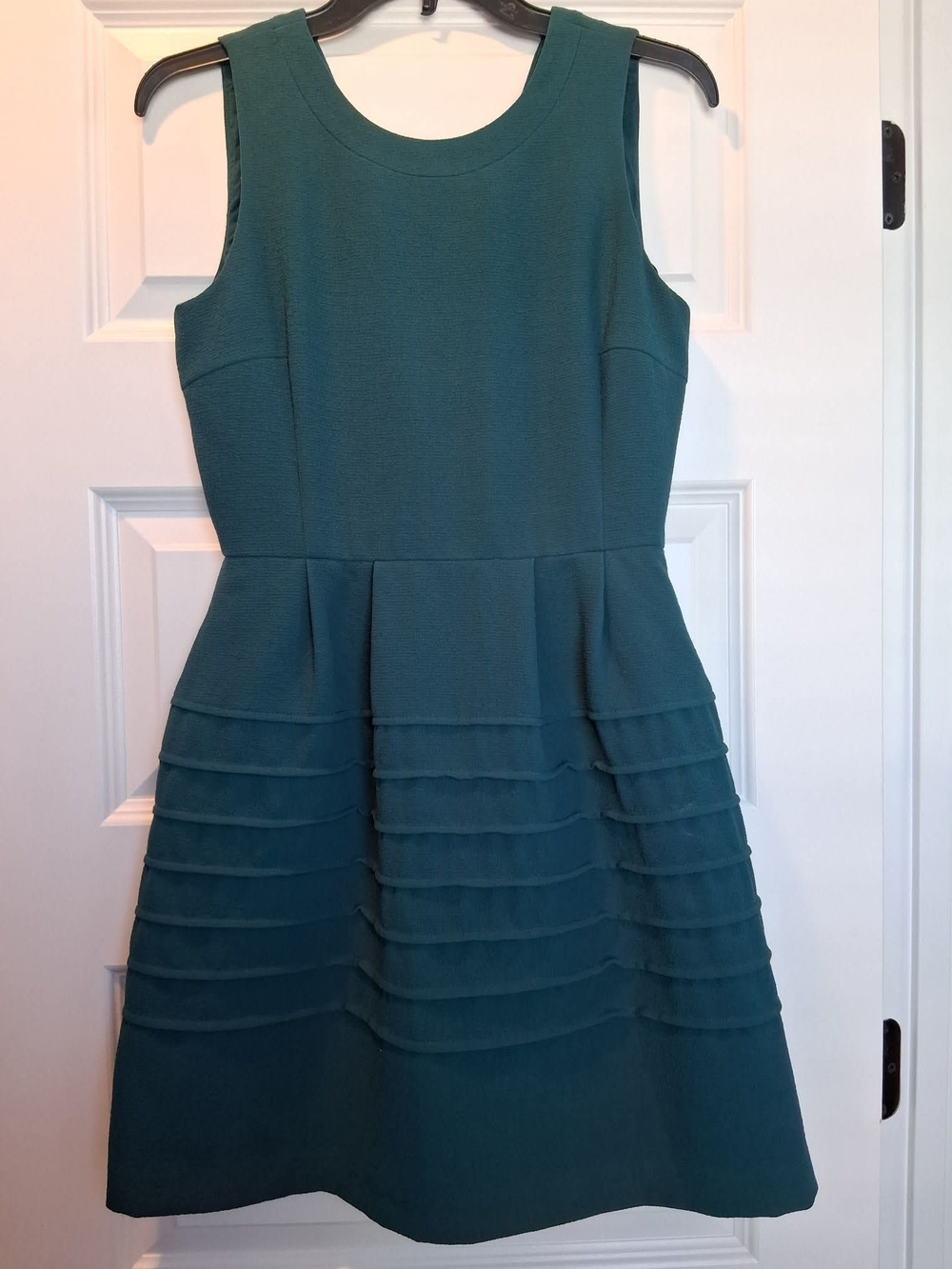 Madewell Sleeveless Fit-and-Flare Dress Holiday Green